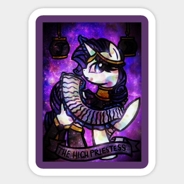 MLP Arcana | The High Priestess Sticker by ScribbleSketchScoo